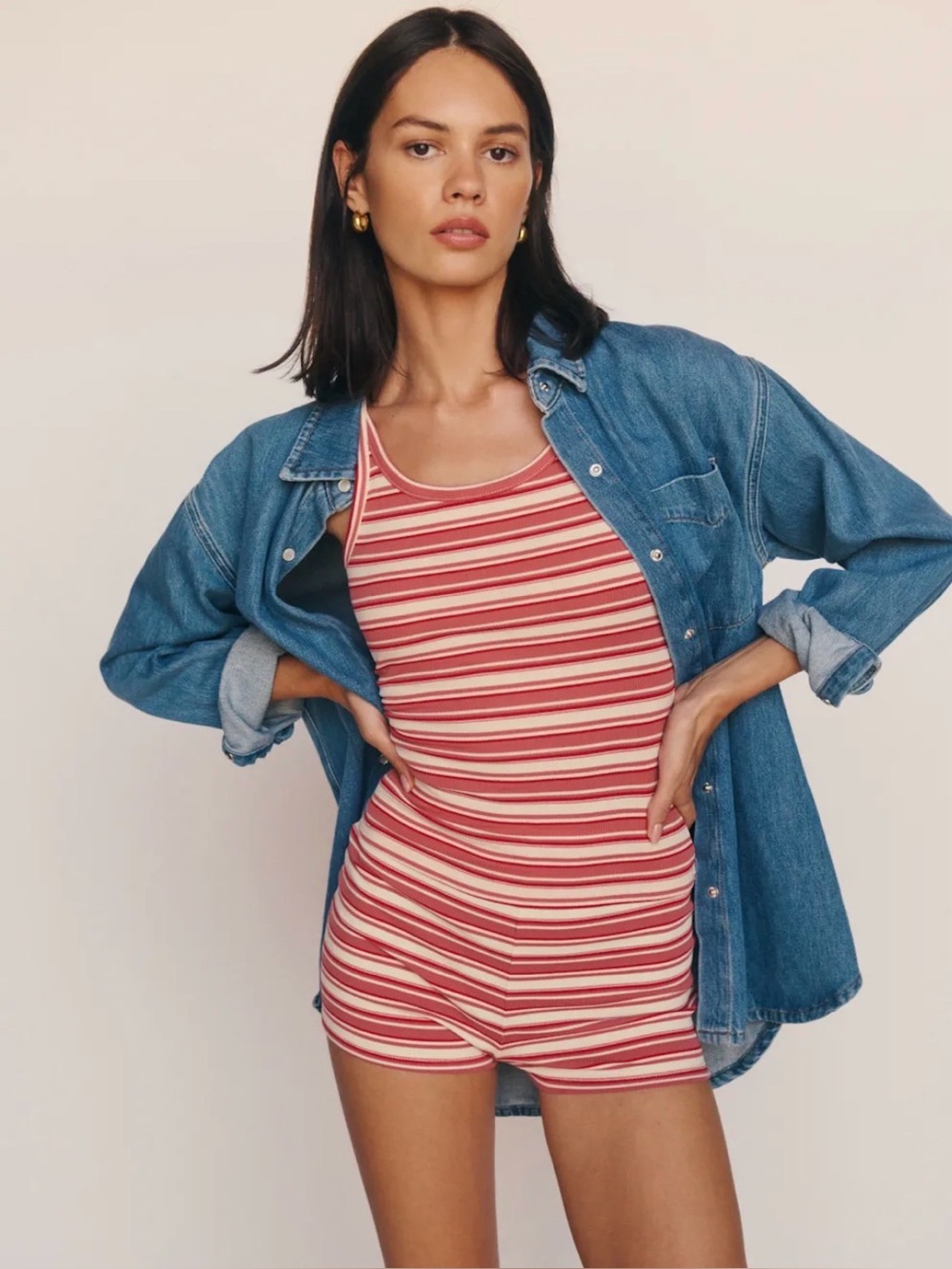 BNWT Reformation Cara Knit Short Red - Size S